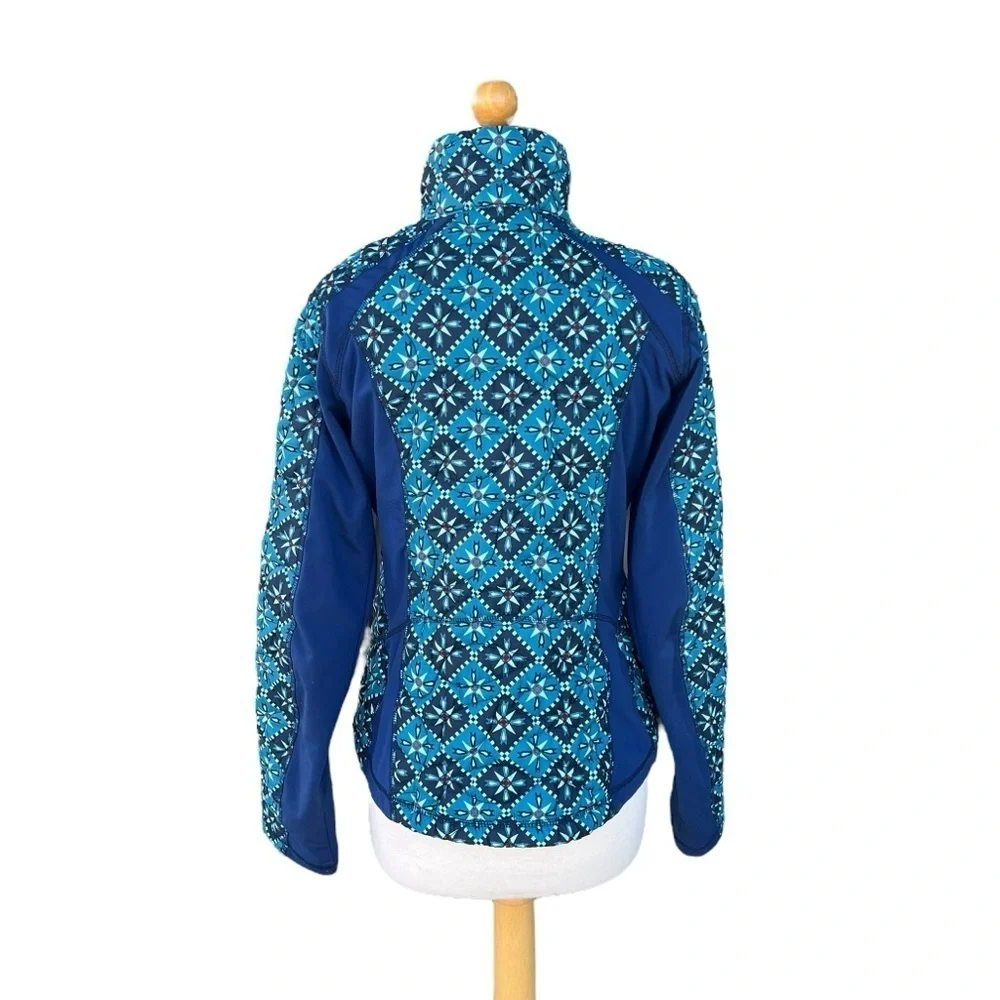 Kerrits Ride Lite Quilted Jacket Full Zip Nordic Blue Small Equestrian Riding